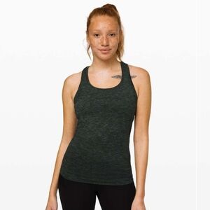 Lululemon Swiftly Speed Racerback. Heathered. Black, green, blue. Size 4.